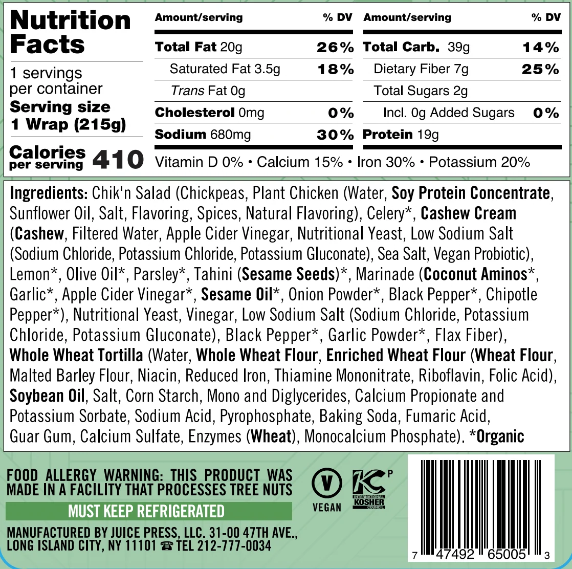 CHICK'N SALAD WRAP - Image 2