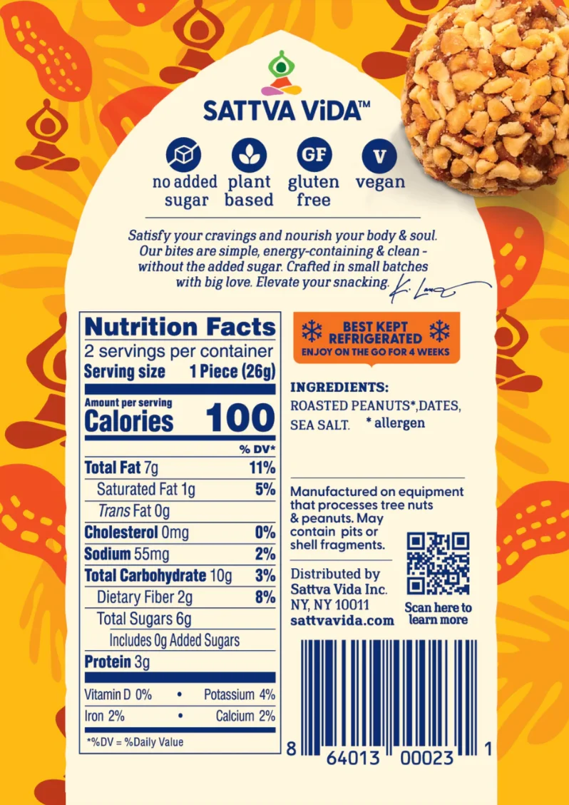 SATTVA VIDA, ENERGY BITES, PEANUT ENVY - Image 2