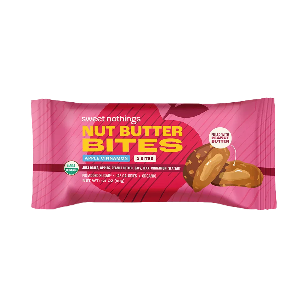 SWEET NOTHINGS, NUT BUTTER BITES, APPLE CINNAMON - 12 Units (Wholesale)