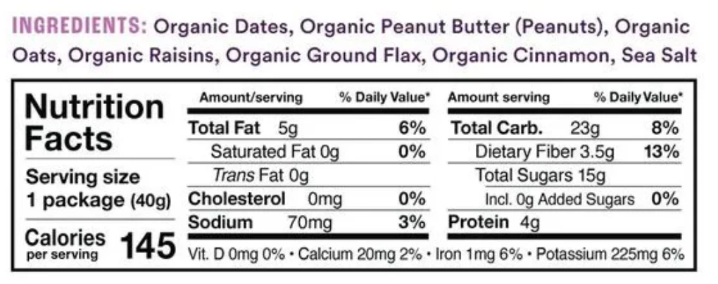 SWEET NOTHINGS, NUT BUTTER BITES, APPLE CINNAMON - 12 Units (Wholesale) - Image 2